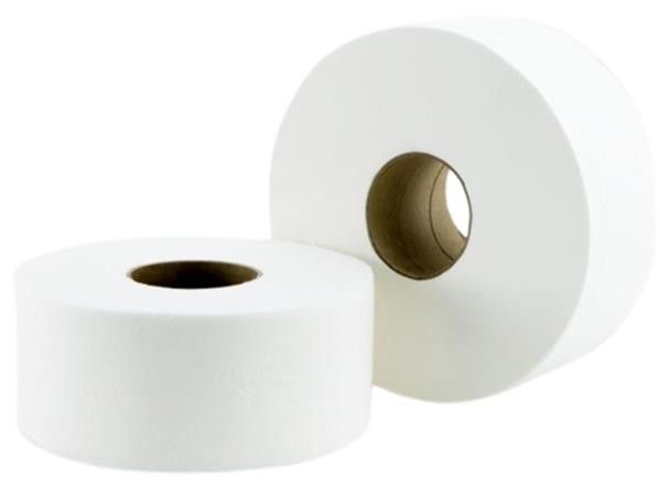 . Toaletný papier, 2 vrstvy, veľký kotúč, 10 metrov, priemer 19 cm, snehobiely