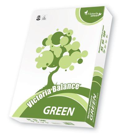 Kancelársky papier, recyklovaný, A4, 80 g, VICTORIA "Balance Green" balenie 5x500 listov