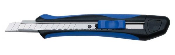 Univerzálny odlamovací nôž, 9 mm, WEDO "Soft-cut", modrá/čierna