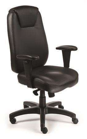 Manažérska stolička, synchrónna mechanika, bonded koža, čierny podstavec, MAYAH "Grand Chi