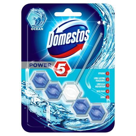 WC osviežujúci blok, 1 ks, DOMESTOS "Power 5", oceán 1