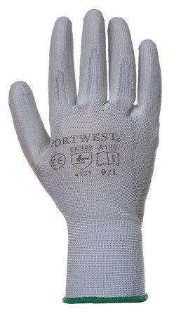 . Montážne rukavice, na dlani namočené do polyuretánu, veľkosť: 8, sivé