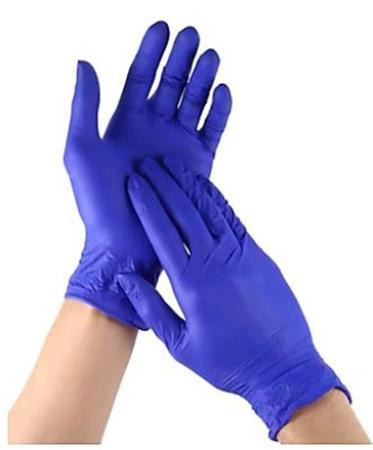 Ochranné rukavice, jednorazové, nitrilové, veľ. S, 100 ks, nepudrované, kobaltovo modrá