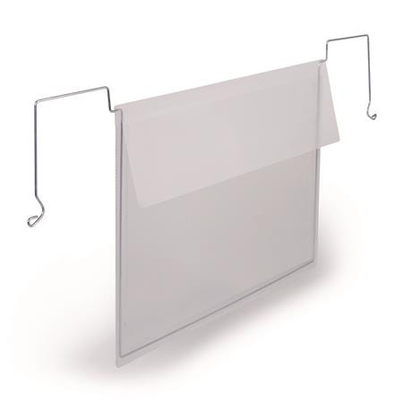 Logistické vrecko, A5, na šírku, DURABLE, s kovovou sponou, priehľadné