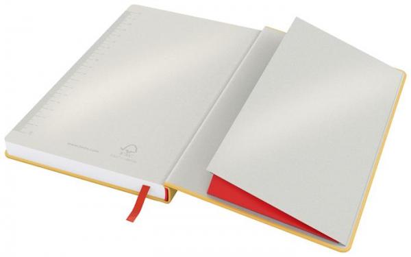 Záznamová kniha, A5, linajková, 80 listov, tvrdá obálka, LEITZ "Cosy Soft Touch", matná žl