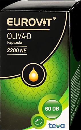 Výživový doplnok, kapsule, 60 ks, EUROVIT, OLIVA-D 2200NE