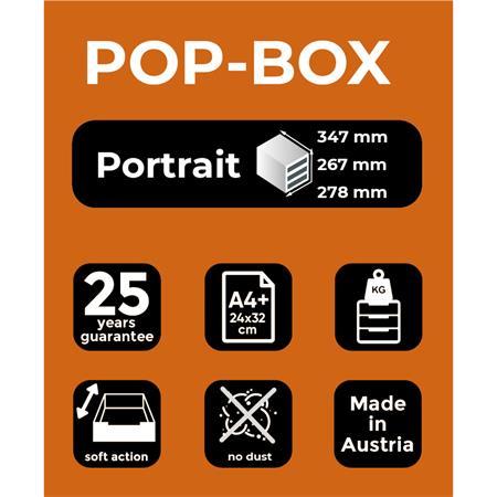 Box na dokumenty, plast, 4 zásuvky, EXACOMPTA "Pop-Box", biely 9