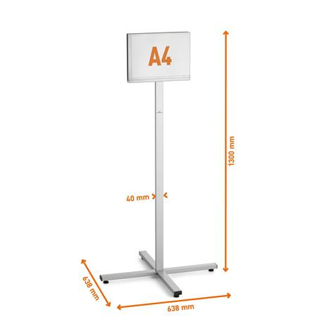 Podlahový stojan, vonkajší, A4, DURABLE „INFO STAND“, antracitovo sivý 9