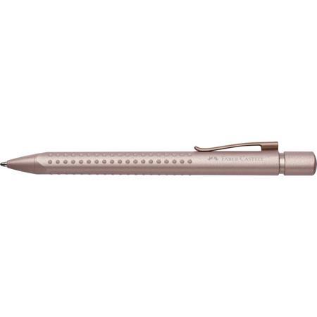 Guľôčkové pero, 0,7 mm, stláčací mechanizmus, telo pera: ružová, FABER-CASTELL "Grip 2010-