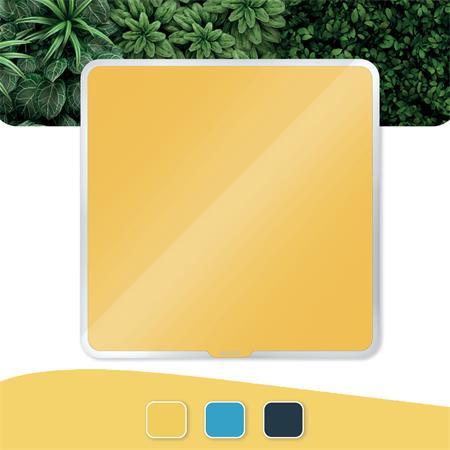 Magnetická sklenená tabuľa, 45x45 cm, LEITZ "Cosy", matná žltá