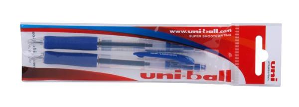 Guľôčkové pero, 0,3 mm, stláčací mechanizmus, UNI "SN-100 Laknock", modrá