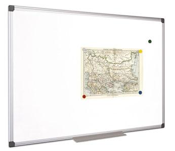 Biela tabuľa, magnetická, 100x200 cm, hliníkový rám, VICTORIA
