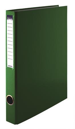 Krúžkový šanón, 2 krúžky, 35 mm, A4, PP/kartón, VICTORIA, zelený
