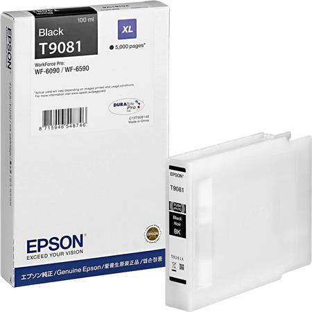 T908140 Náplň k tlačiarňam Workforce Pro WF-6090, WF-6590, EPSON, čierna, 5k