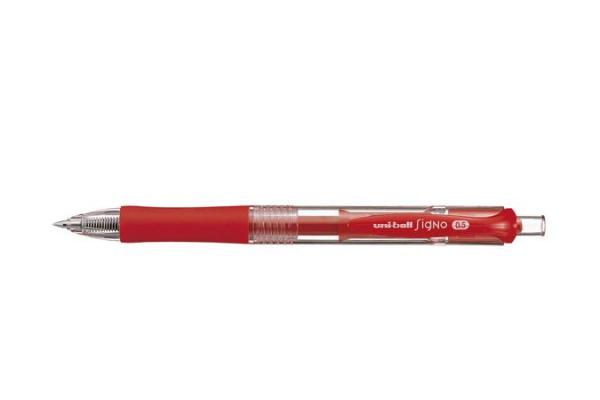 Gélové pero, 0,3 mm, stláčací mechanizmus, UNI "UMN-152", červené