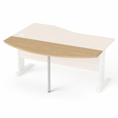 Prídavný stôl, s oblúkom, sivá kovová noha, 50x160 cm, MAYAH "Freedom SV-50", jaseň