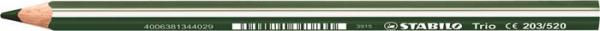 Farebná ceruzka, trojhranný tvar, hrubá, STABILO "Trio", listovo zelená