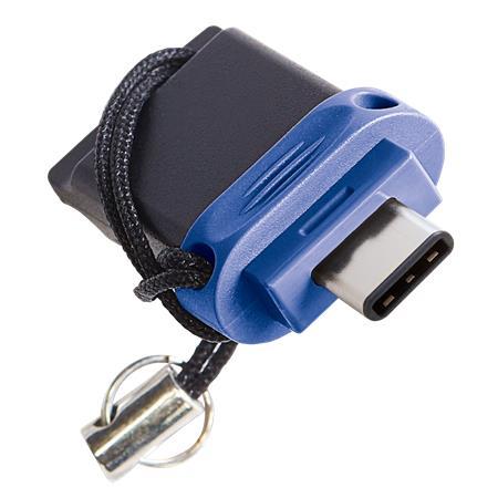 USB kľúč, 64GB, USB 3.0+USB-C adapter, VERBATIM "Dual"