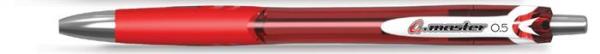 Gélové pero, 0,25 mm, stláčací mechanizmus, FLEXOFFICE, "G.master", červené
