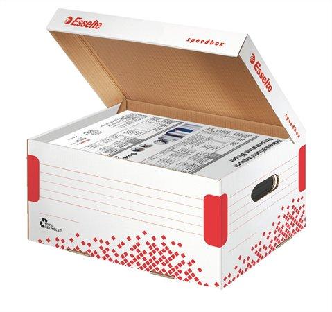 Archívny kontajner, S veľkosť, recyklovaný kartón, ESSELTE "Speedbox", biely