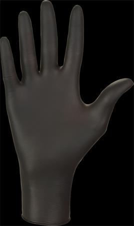 . Ochranné rukavice, jednorazové, nitril, veľkosť L, 100 ks, nepudrované, čierna