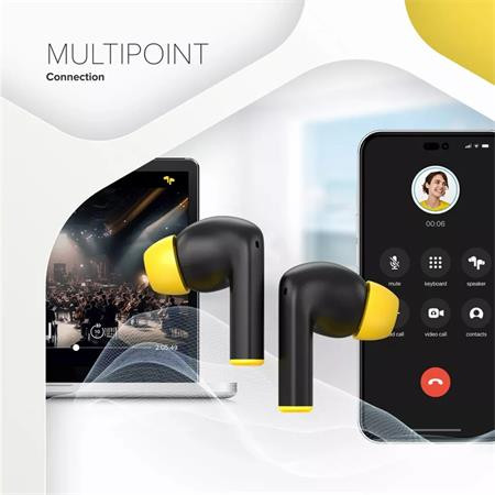 Slúchadlá TWS bezdrôtové Bluetooth 5.4, CANYON „Hexagon 7“, čierno-žlté 4