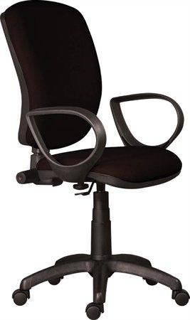 . Kancelárska stolička, textilové čalúnenie, čierny podstavec, "Nuvola", čierna