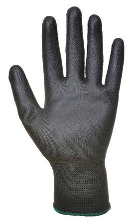 . Montážne rukavice, na dlani namočené do polyuretánu, veľkosť: 8, čierne