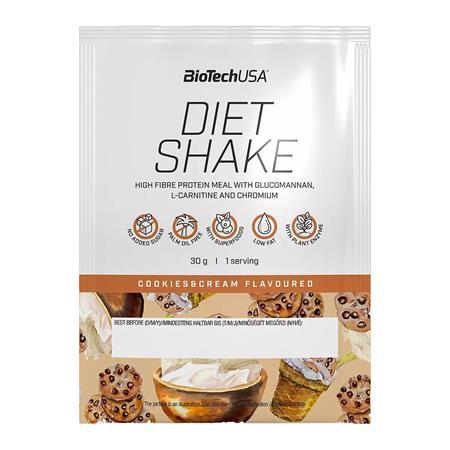 Srvátkový nápoj v prášku, 30g, BIOTECH USA "Diet Shake", cookies&cream