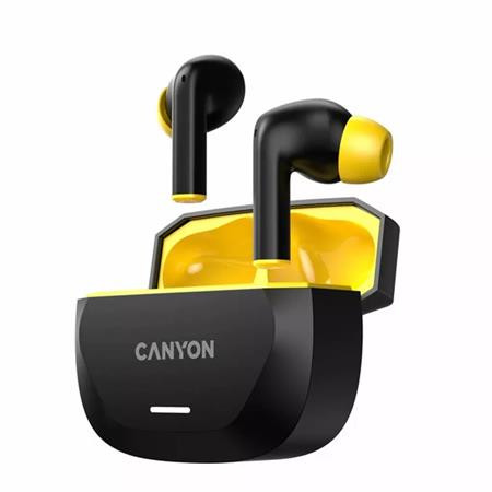 Slúchadlá TWS bezdrôtové Bluetooth 5.4, CANYON „Hexagon 7“, čierno-žlté 3