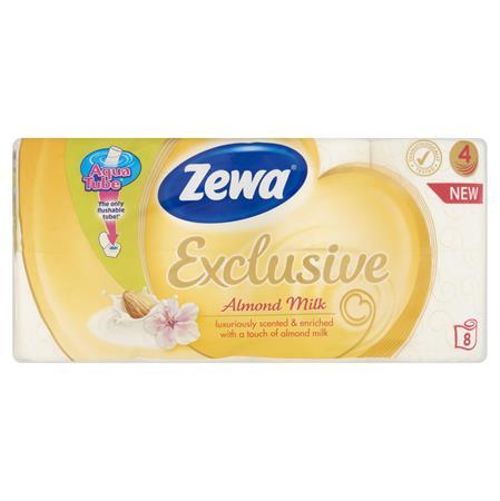Toaletný papier, 4 vrstvy, 8 kotúčov/bal, ZEWA "Exclusive", almond milk