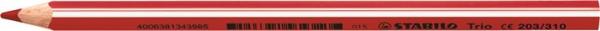Farebná ceruzka, trojhranný tvar, hrubá, STABILO "Trio", červená