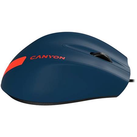 Myš, drôtová, optická, CANYON "CM-11", modrá - oranžová