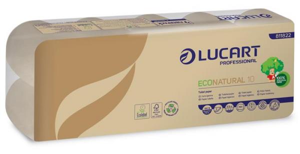 Toaletný papier, 2-vrstvový, malý kotúč, 19,8 m, LUCART, "EcoNatural10"