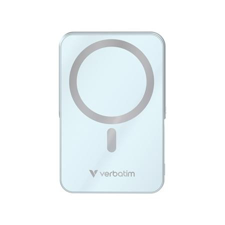 Power banka, externá batéria, magnetická (bezdrôtová), 10 000 mAh, stojanček, VERBATIM "Ch 1