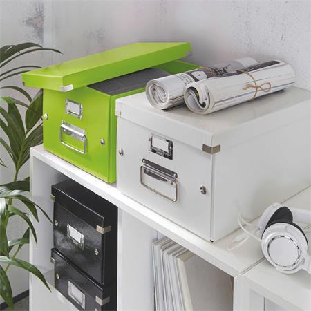 Škatuľa, rozmer A4, LEITZ "Click&Store", zelená