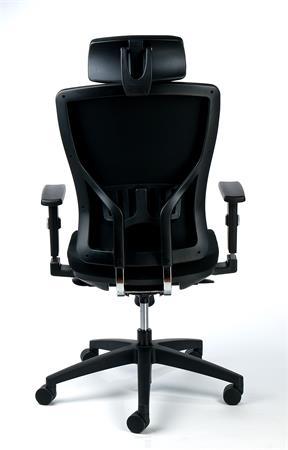 Kancelárska stolička, opierky rúk, čalúnená, čierny podstavec, MAYAH "Greg", čierna