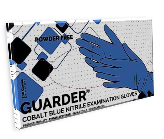 Ochranné rukavice, jednorazové, nitrilové, veľ. XL, 100 ks, nepudrované, kobaltovo modrá