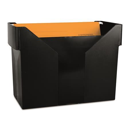 Box na závesné zakladacie dosky, plastový, s 5 záv.zakl. doskami, DONAU, čierny