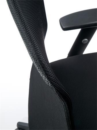 Manažérska stolička, s opierkami rúk, operadlo: sieťový materiál, čierny podstavec, MAYAH