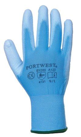 . Montážne rukavice, na dlani namočené do polyuretánu, veľkosť: 8, modré