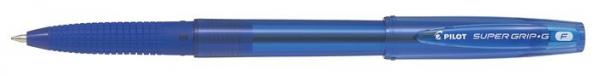 Guľôčkové pero, 0,22 mm, s vrchnákom, PILOT "Super Grip G", modré