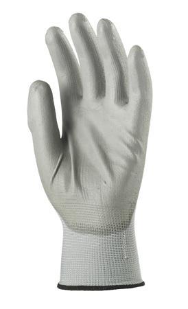 . Montážne rukavice, sivé, na dlani namočené do polyuretánu, veľkosť: 7