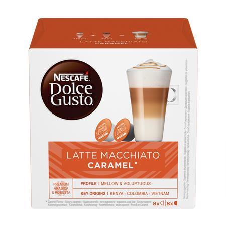 NESCAFE Kávové kapsuly, 8x2 ks,  NESCAFÉ "Dolce Gusto Latte Macchiato", karamelové