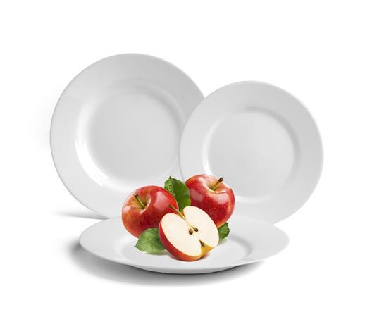 . Dezertný tanier, biely, 19 cm, sada: 24 ks, "Gastroline"