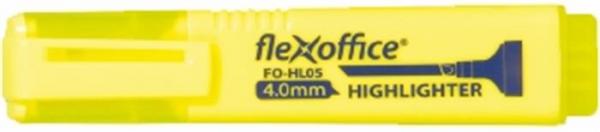 Zvýrazňovač, 1-4 mm, FLEXOFFICE "HL05", žltá