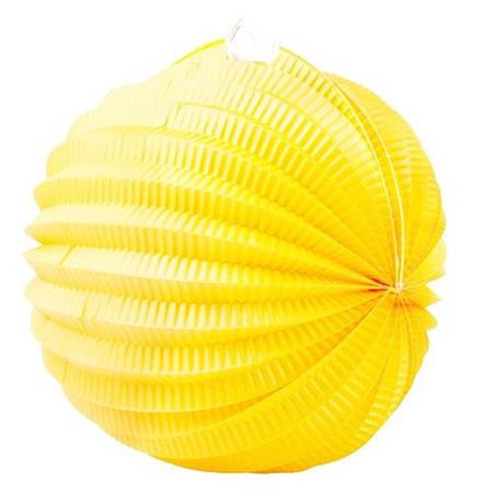 . Lampión, okrúhly, 22 cm,žltý