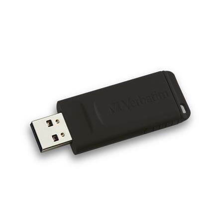 USB kľúč, 128GB, USB 2.0, VERBATIM "Slider", čierny