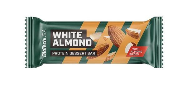 Proteínová tyčinka, bezlepková, 50g, BIOTECH USA "Protein Dessert Bar", White Almond