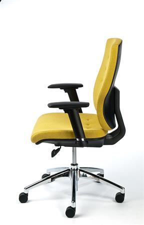 Kancelárska stolička, nastaviteľné opierky rúk, čalúnená, hliníkový podstavec, MAYAH "Suns